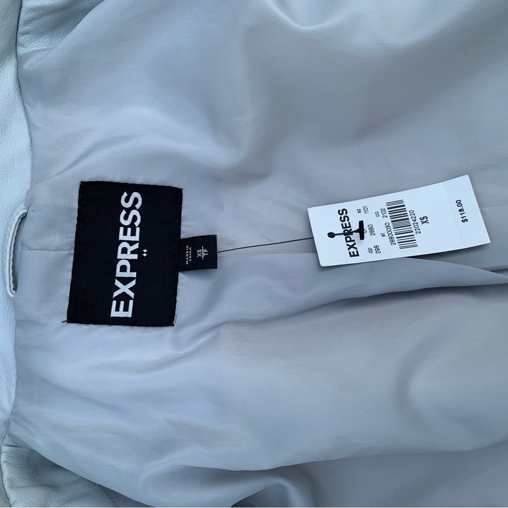 Express Light Gray Moto Jacket - Picture 6 of 8